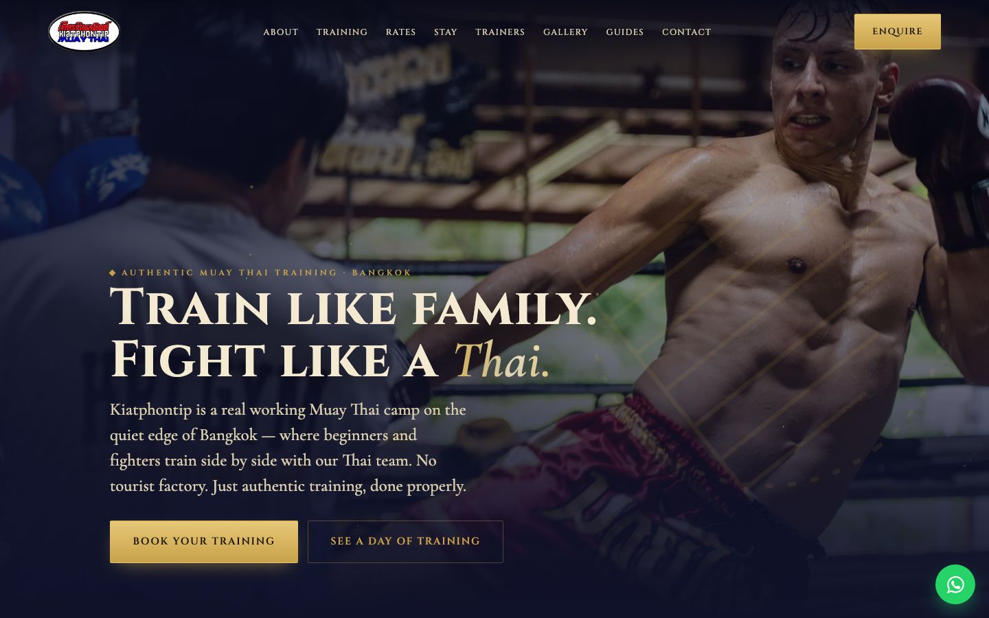 Kiatphontip Gym homepage