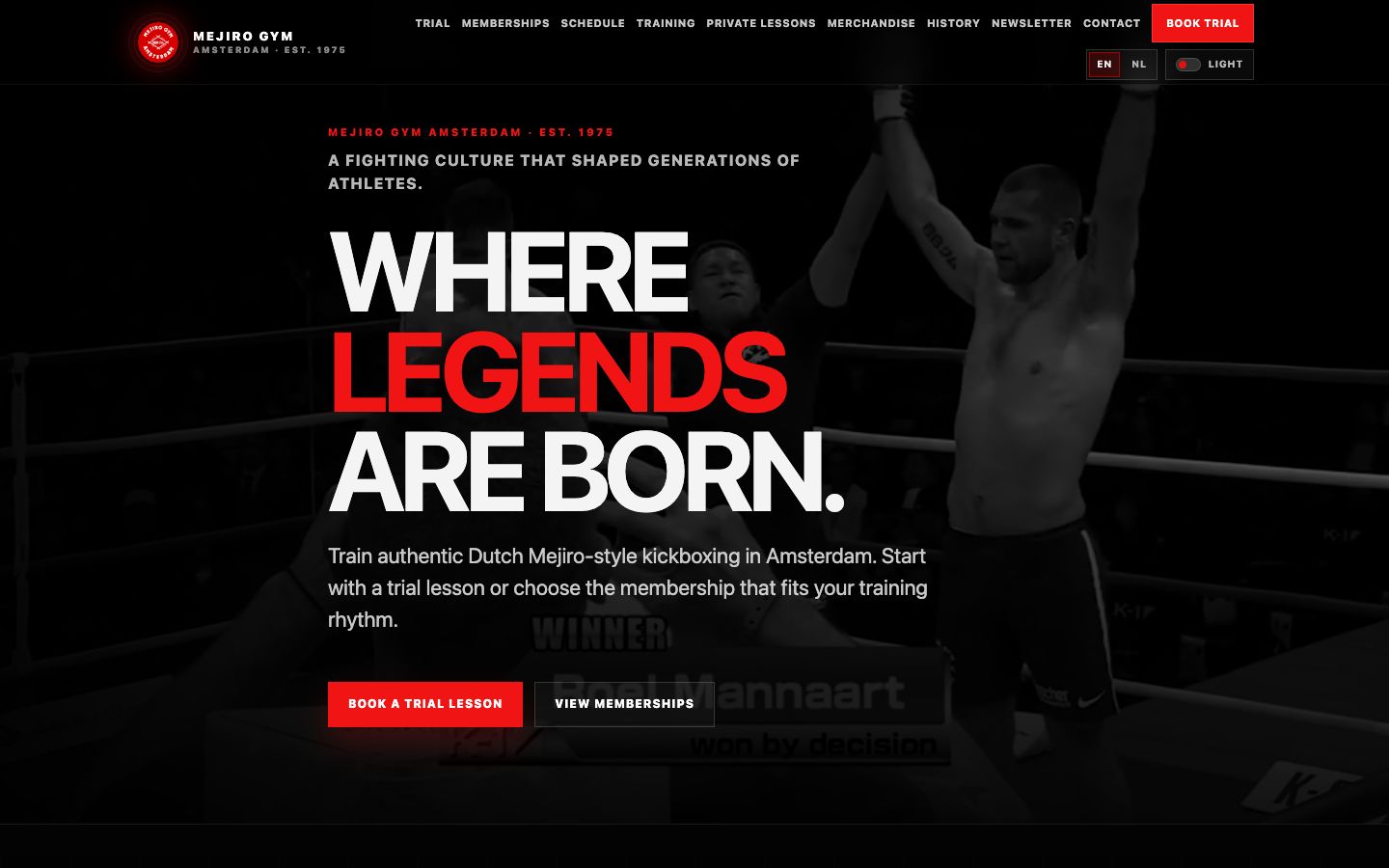Mejiro Gym homepage